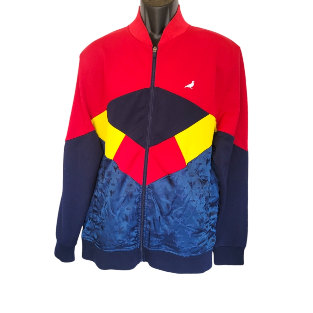 Staple Long Sleeve Track Jacket sz L - Picture 3 of 8